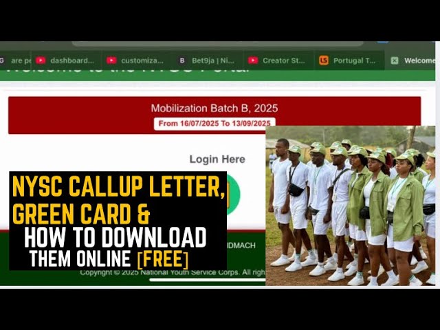 NYSC Call Up Letter And Orientation Camp Update